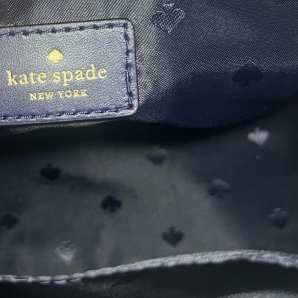 Kate Spade New York Sammi Navy Blue Camel Backpack - Picture 14 of 16
